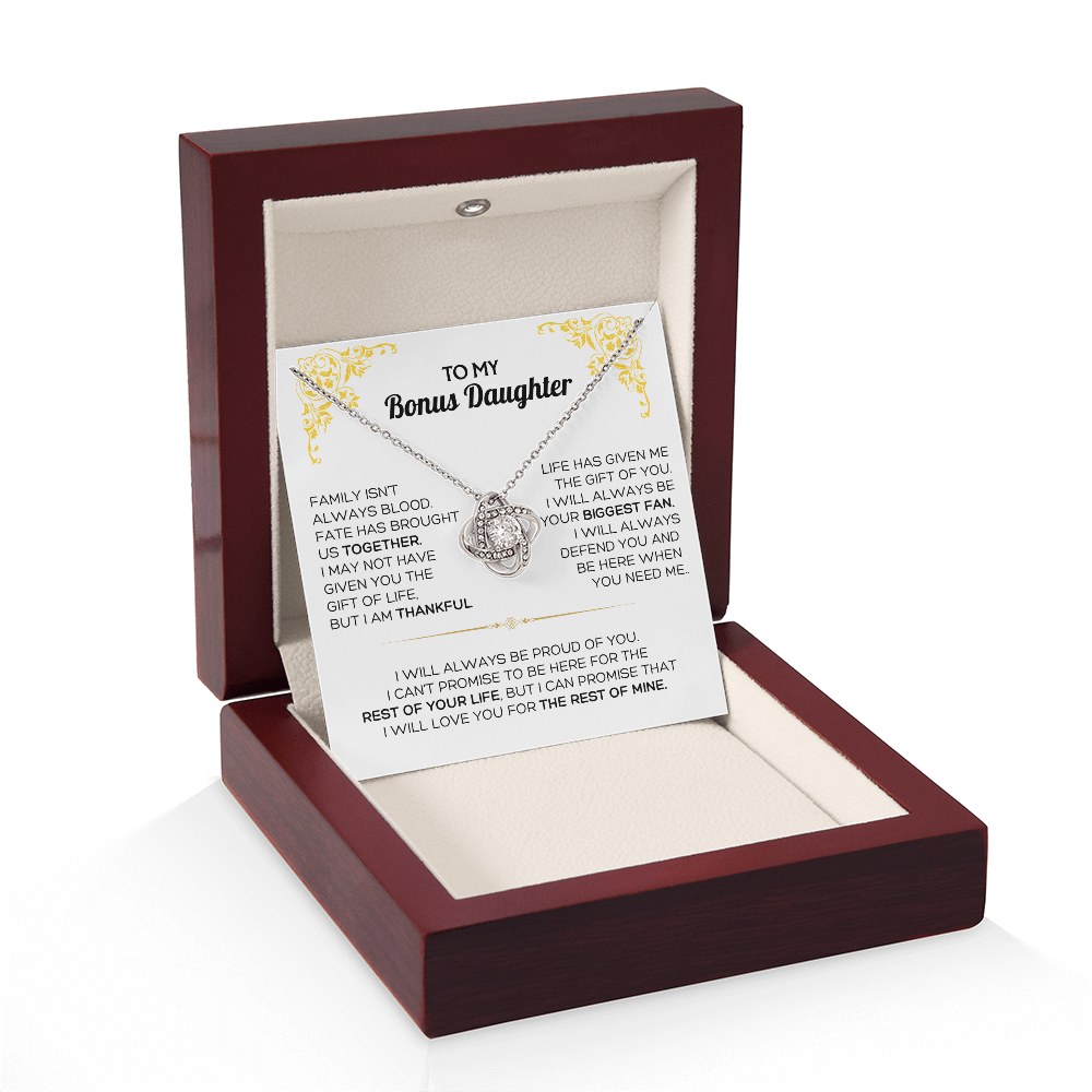 To My Bonus Daughter - "My Family Forever" Necklace