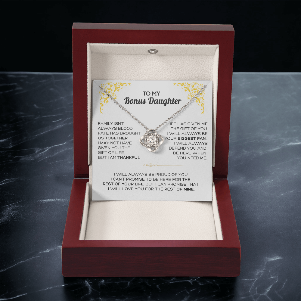 To My Bonus Daughter - "My Family Forever" Necklace