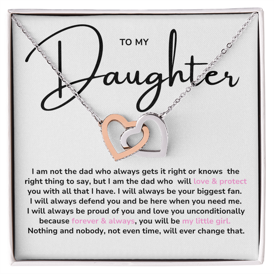 Interlock Heart Necklace for Daughter, from Dad