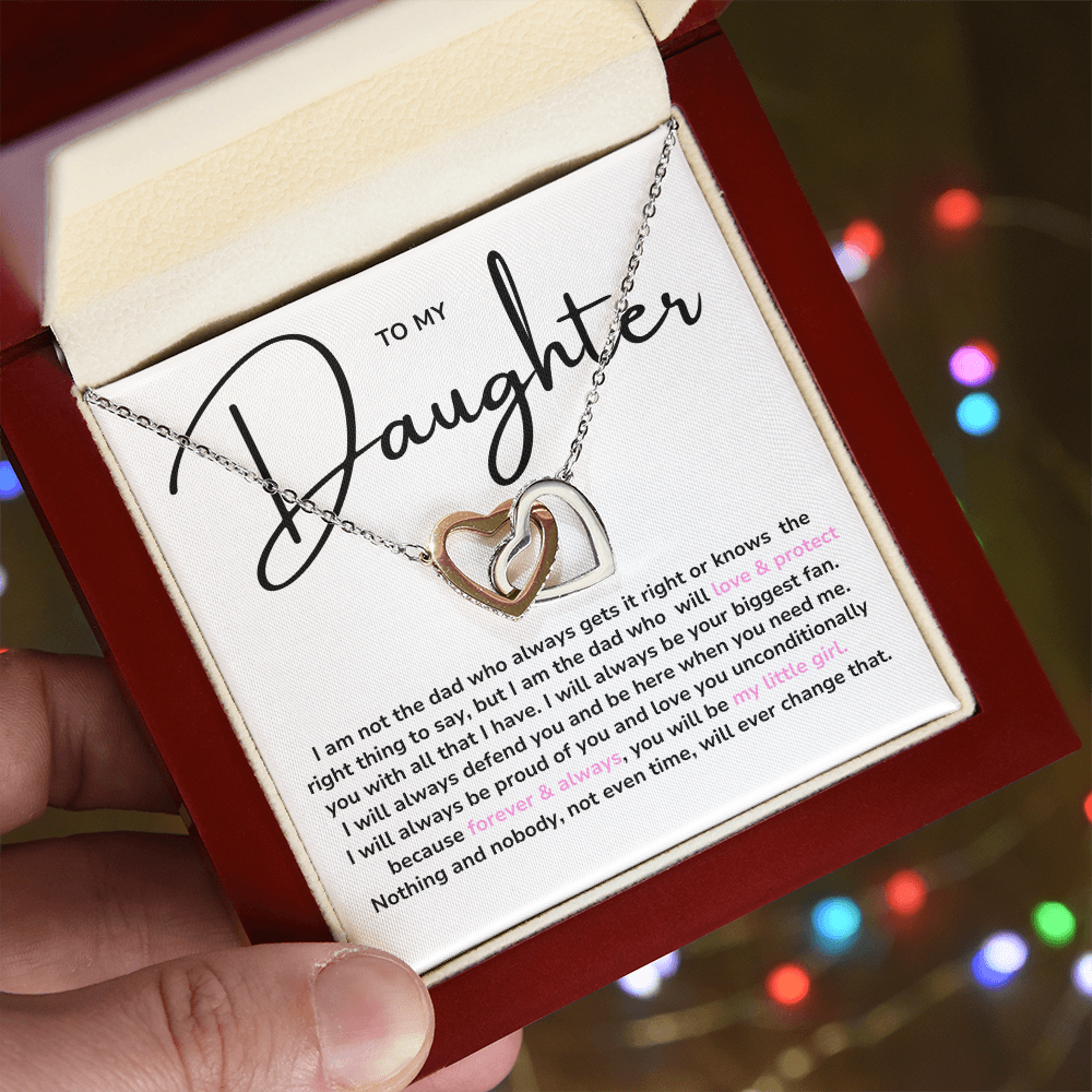 Interlock Heart Necklace for Daughter, from Dad
