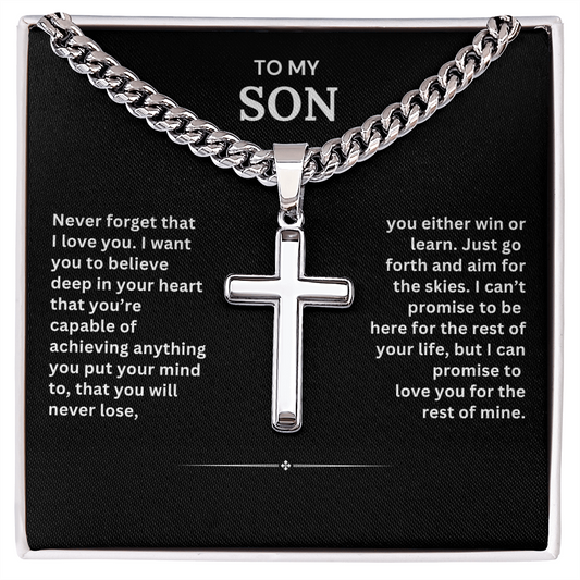 To My Son - Legacy of Love Cross Necklace Gift Set
