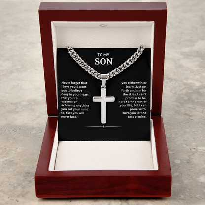 To My Son - Legacy of Love Cross Necklace Gift Set
