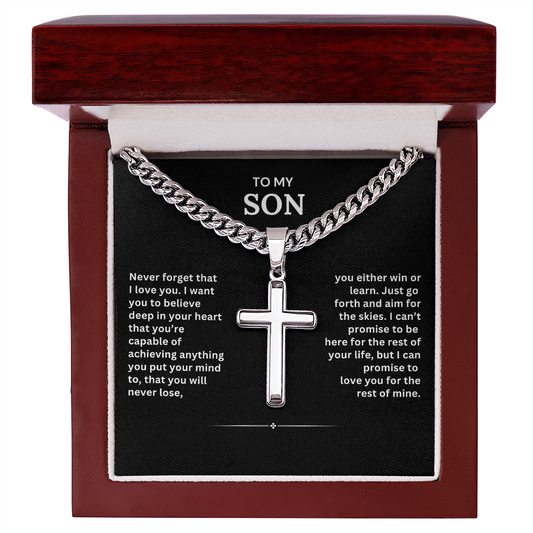 To My Son - Legacy of Love Cross Necklace Gift Set