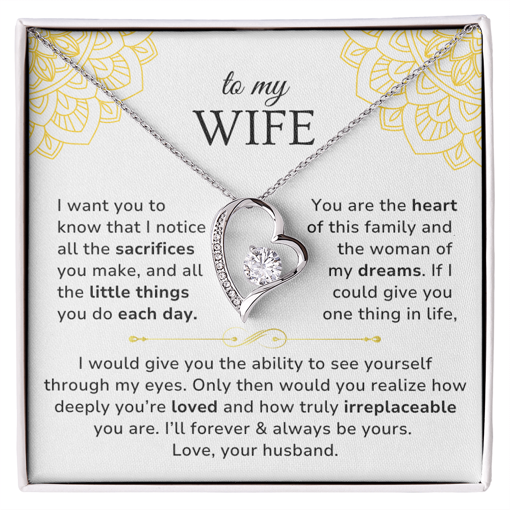 To My Wife Necklace -  You're the woman of my dreams [WW0256]