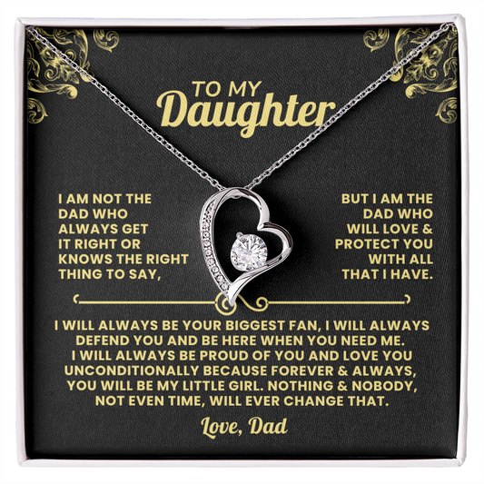 To My Daughter Necklace From Dad - Your Biggest Fan