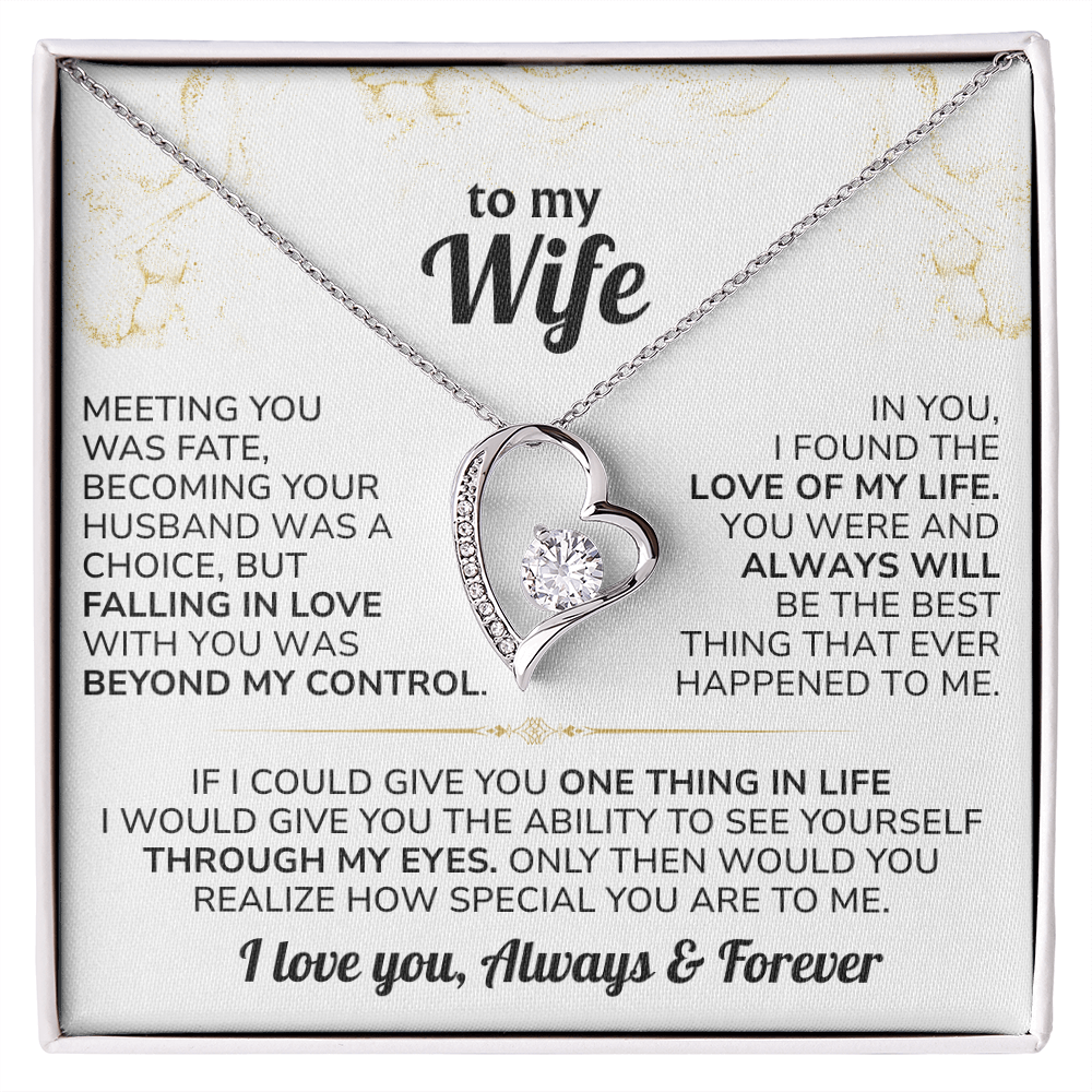 To My Wife Necklace - Meeting you was fate