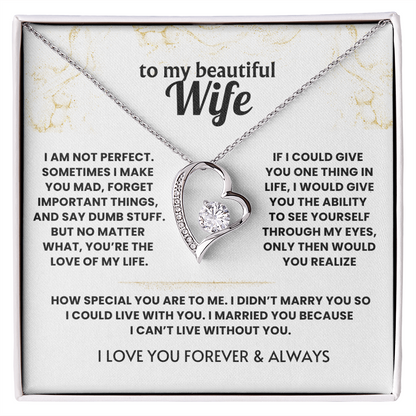 Forever Love Necklace For Wife - Meeting you was fate