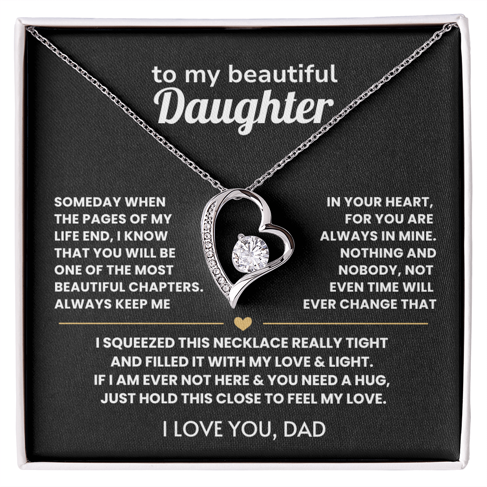 Someday when the pages of my life end - Necklace from Dad to Daughter