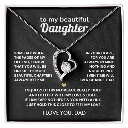 Someday when the pages of my life end - Necklace from Dad to Daughter