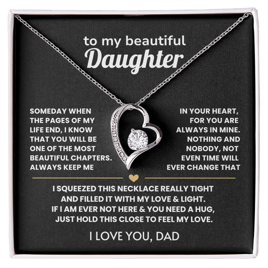 Someday when the pages of my life end - Necklace from Dad to Daughter