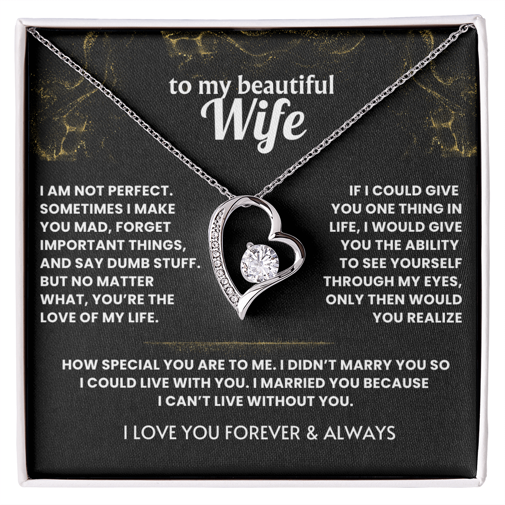 Necklace For Wife - I cant live without you