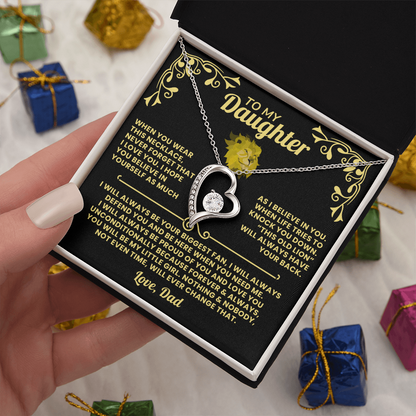 Dad To Daughter Necklace Gift - This Old Lion Will Have Your Back
