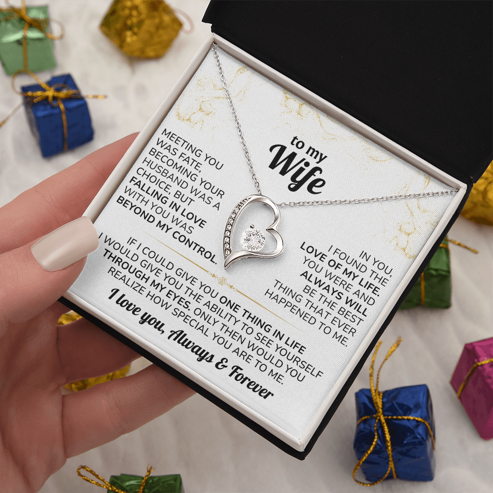 To My Wife Necklace - Meeting you was fate
