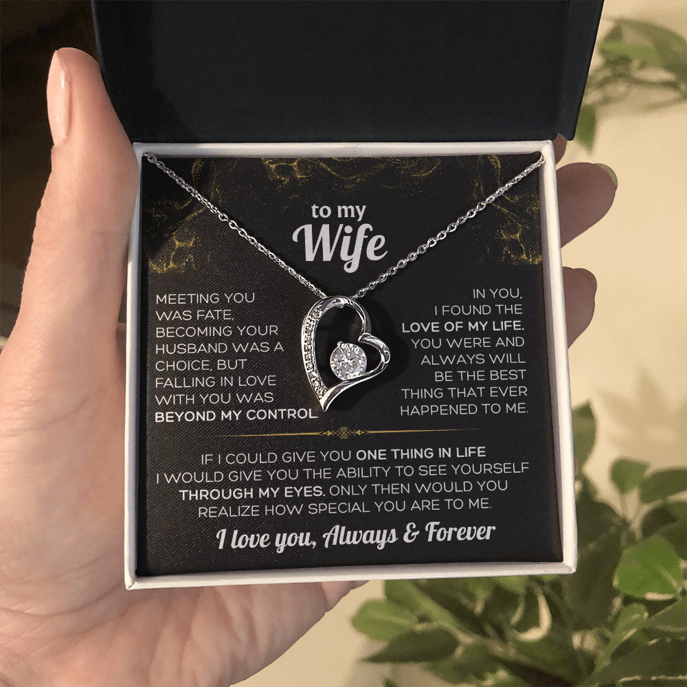 To My Wife Necklace - Falling in love with you was beyond my control ❤️