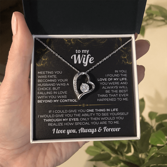 To My Wife Necklace - Falling in love with you was beyond my control ❤️