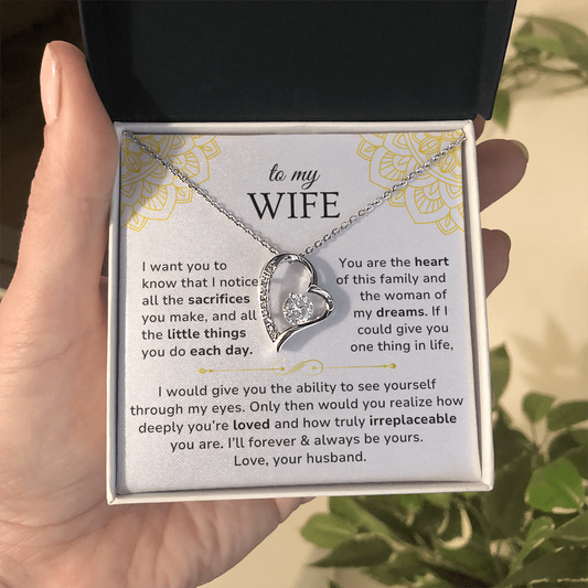 To My Wife Necklace -  You're the woman of my dreams [WW0256]