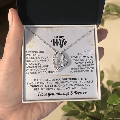 To My Wife Necklace - Meeting you was fate