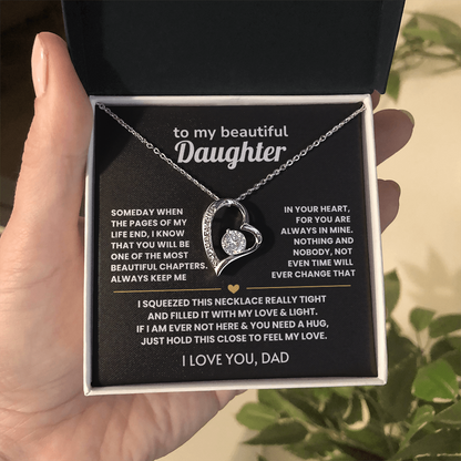 Someday when the pages of my life end - Necklace from Dad to Daughter