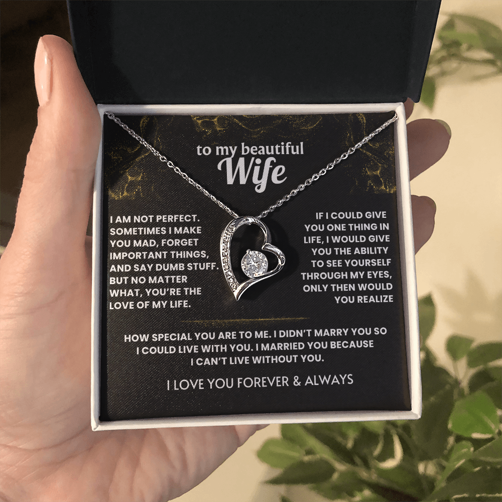 Necklace For Wife - I cant live without you