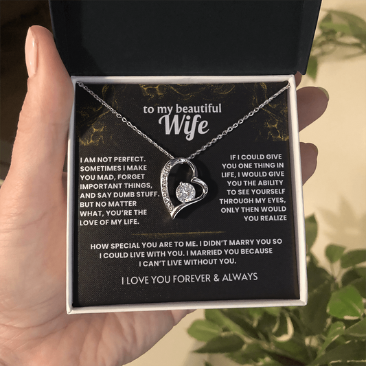 Necklace For Wife - I cant live without you