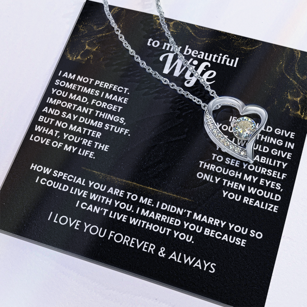 Necklace For Wife - I cant live without you