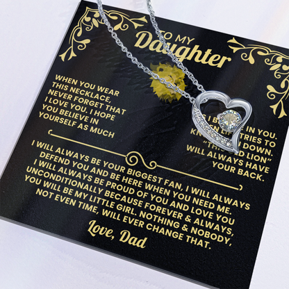 Dad To Daughter Necklace Gift - This Old Lion Will Have Your Back