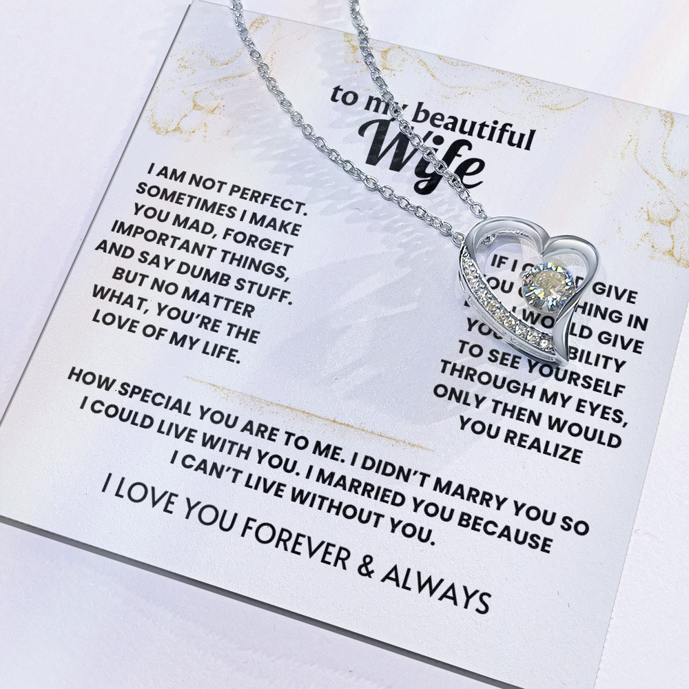 Forever Love Necklace For Wife - Meeting you was fate