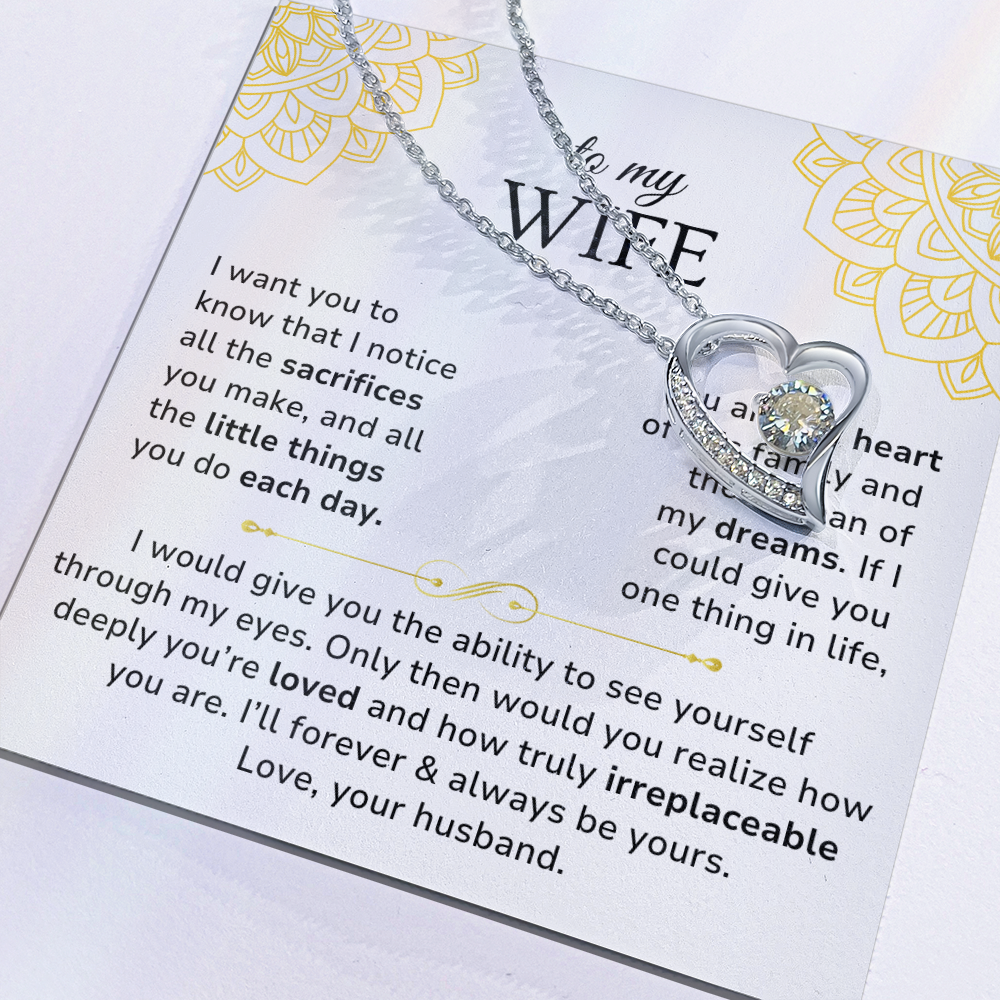 To My Wife Necklace -  You're the woman of my dreams [WW0256]