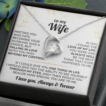 To My Wife Necklace - Meeting you was fate