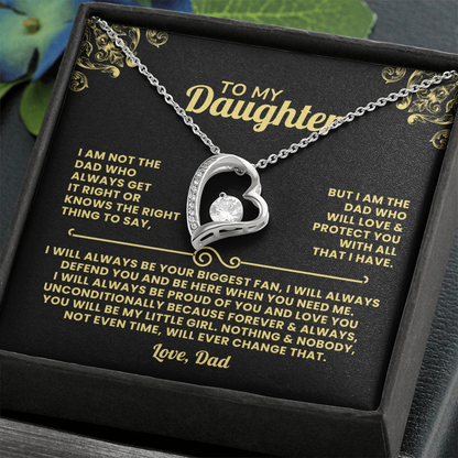 To My Daughter Necklace From Dad - Your Biggest Fan
