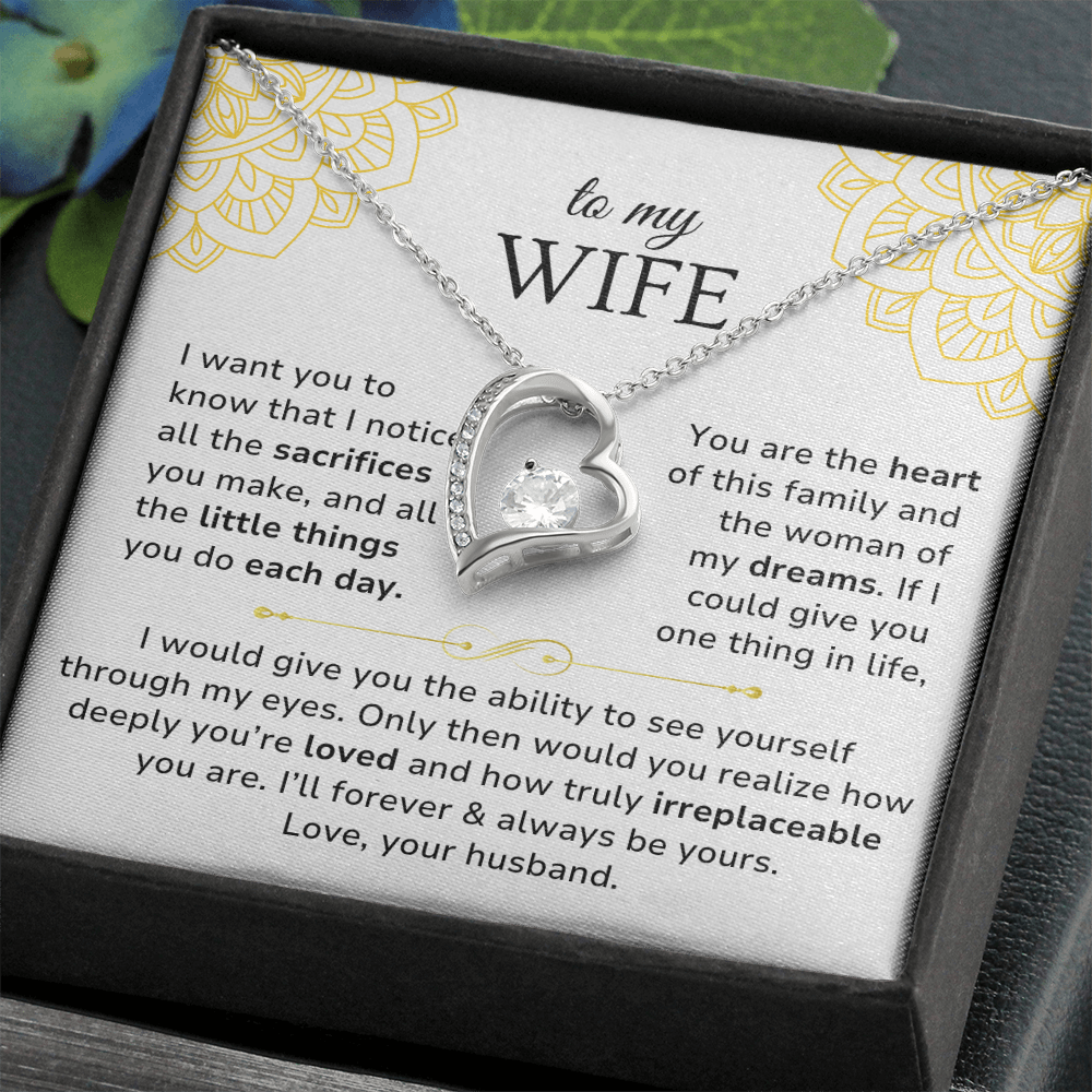 To My Wife Necklace -  You're the woman of my dreams [WW0256]