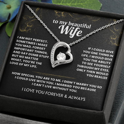 Necklace For Wife - I cant live without you