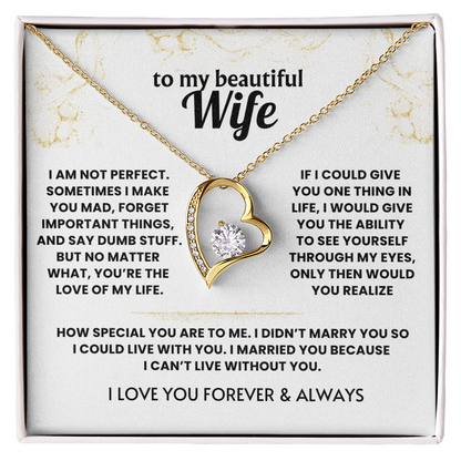 Forever Love Necklace For Wife - Meeting you was fate