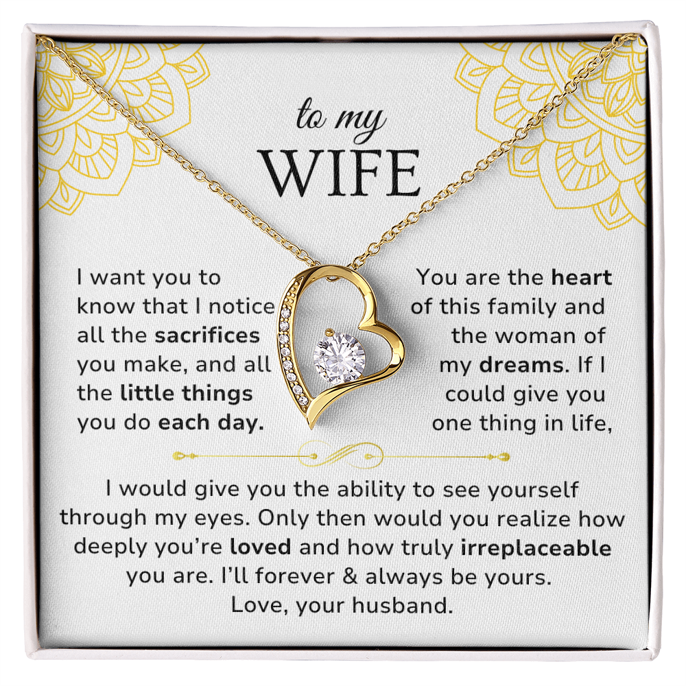 To My Wife Necklace -  You're the woman of my dreams [WW0256]