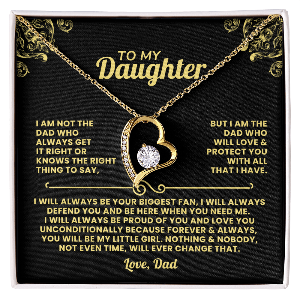 To My Daughter Necklace From Dad - Your Biggest Fan