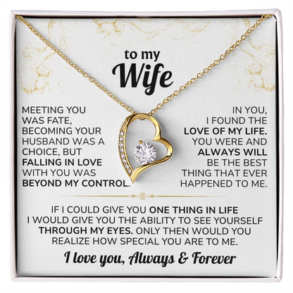 To My Wife Necklace - Meeting you was fate