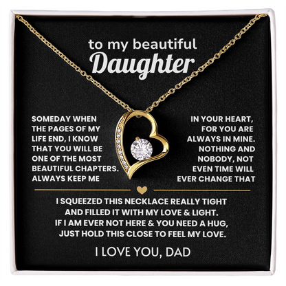 Someday when the pages of my life end - Necklace from Dad to Daughter