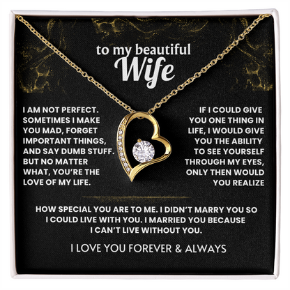 Necklace For Wife - I cant live without you