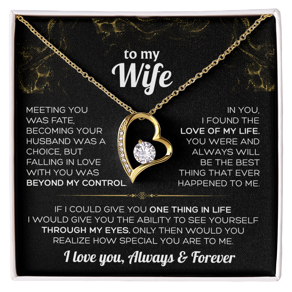 To My Wife Necklace - Falling in love with you was beyond my control ❤️