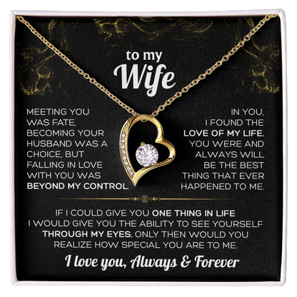 To My Wife Necklace - Falling in love with you was beyond my control ❤️