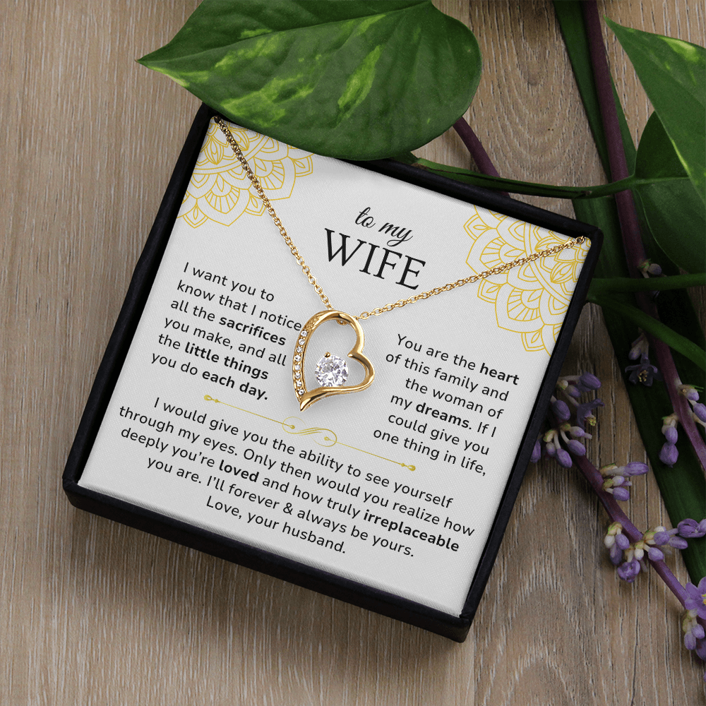 To My Wife Necklace -  You're the woman of my dreams [WW0256]