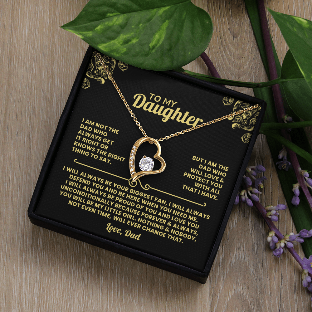 To My Daughter Necklace From Dad - Your Biggest Fan