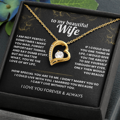Necklace For Wife - I cant live without you