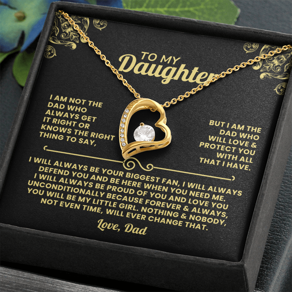 To My Daughter Necklace From Dad - Your Biggest Fan