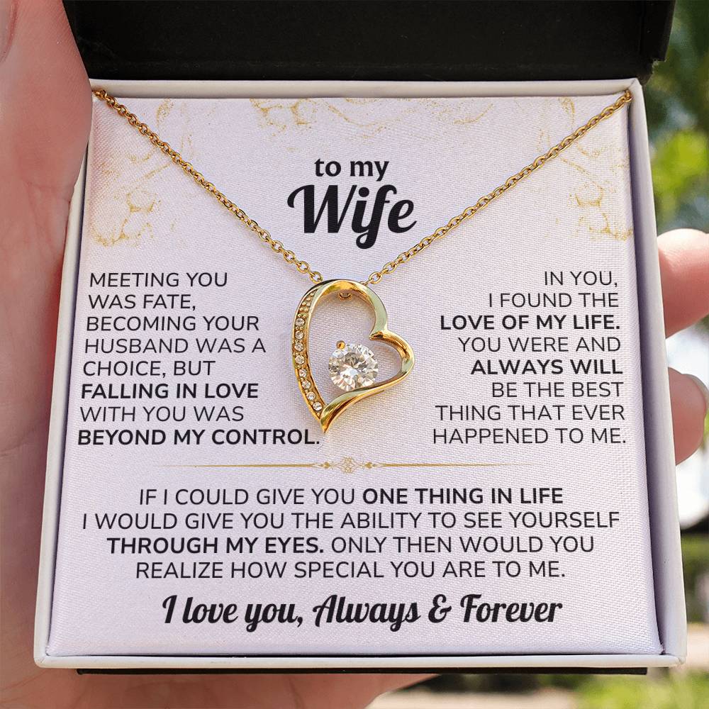 To My Wife Necklace - Meeting you was fate