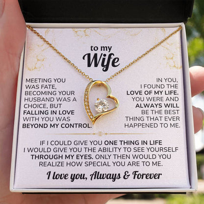 To My Wife Necklace - Meeting you was fate