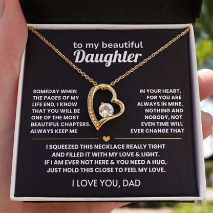 Someday when the pages of my life end - Necklace from Dad to Daughter