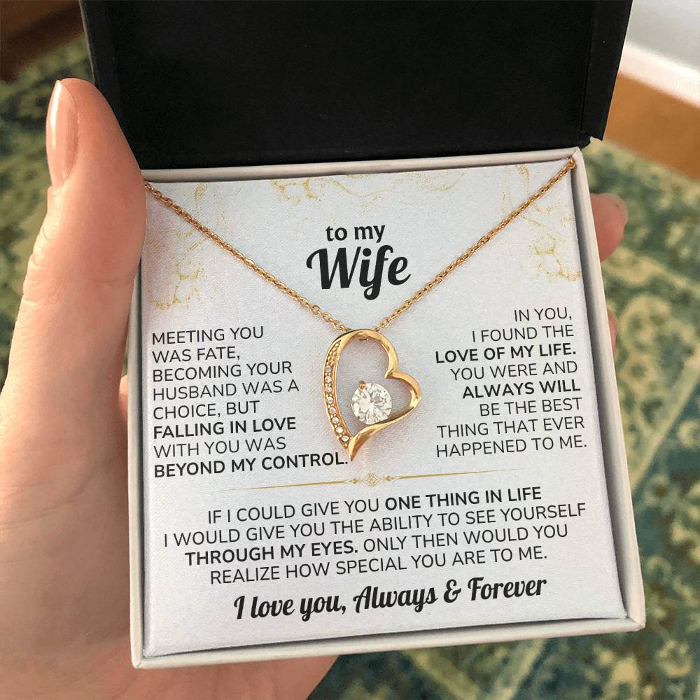 To My Wife Necklace - Meeting you was fate
